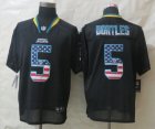 Nike Jacksonville Jaguars #5 Bortles Black Jerseys(USA Flag Fashion Elite)
