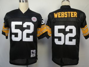 nfl pittsburgh steelers #52 mike webster m&n black