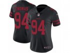 Women Nike San Francisco 49ers #94 Solomon Thomas Vapor Untouchable Limited Black NFL Jersey