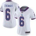 Women's Nike New York Giants #6 Logan Thomas Limited White Rush NFL Jersey
