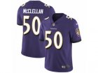 Mens Nike Baltimore Ravens #50 Albert McClellan Vapor Untouchable Limited Purple Team Color NFL Jersey