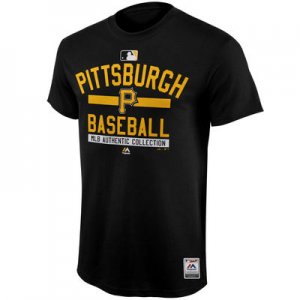 MLB Men\'s Pittsburgh Pirates Majestic Big & Tall Authentic Collection Property T-Shirt - Black
