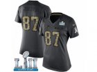 Women Nike New England Patriots #87 Rob Gronkowski Limited Black 2016 Salute to Service Super Bowl LII NFL Jersey
