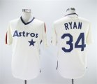 Astros #34 Nolan Ryan Cream Cooperstown Collection Jersey