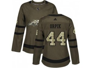 Women Adidas Washington Capitals #44 Brooks Orpik Green Salute to Service Stitched NHL Jersey