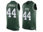 Mens Nike New York Jets #44 Corey Lemonier Limited Green Player Name & Number Tank Top NFL Jersey