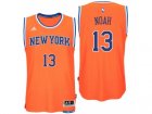 Men New York Knicks #13 Joakim Noah Alternate Orange New Swingman Jersey