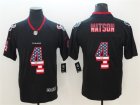 Nike Texans #4 Deshaun Watson Black USA Flag Fashion Color Rush Limited Jersey