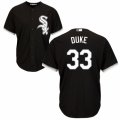 Men's Majestic Chicago White Sox #33 Zach Duke Authentic Black Alternate Home Cool Base MLB Jersey