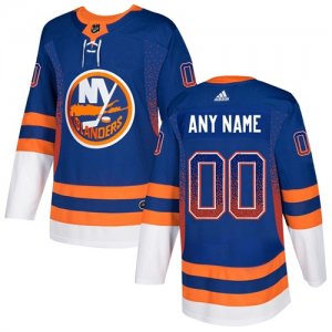 New York Islanders Royal Men\'s Customized Drift Fashion Adidas Jersey