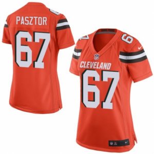 Women\'s Nike Cleveland Browns #67 Austin Pasztor Limited Orange Alternate NFL Jersey