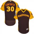 Mens Majestic New York Mets #30 Michael Conforto Brown 2016 All-Star National League BP Authentic Collection Flex Base MLB Jersey
