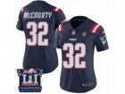 Womens Nike New England Patriots #32 Devin McCourty Limited Navy Blue Rush Super Bowl LI Champions NFL Jersey