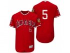 Mens Los Angeles Angels Of Anaheim #5 Albert Pujols 2017 Spring Training Flex Base Authentic Collection Stitched Baseball Jersey