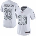 Women's Nike Oakland Raiders #33 DeAndre Washington Limited White Rush NFL Jersey