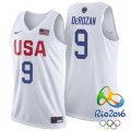 Demar Derozan USA Dream Twelve Team #9 2016 Rio Olympics White Jersey