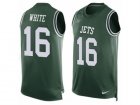 Nike New York Jets #16 Myles White Limited Green Player Name & Number Tank Top NFL Jersey