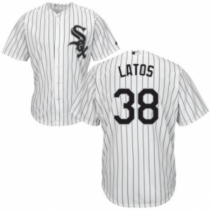Men\'s Majestic Chicago White Sox #38 Mat Latos Authentic White Home Cool Base MLB Jersey