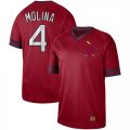 St. Louis Cardinals #4 Yadier Molina Red Throwback Jersey