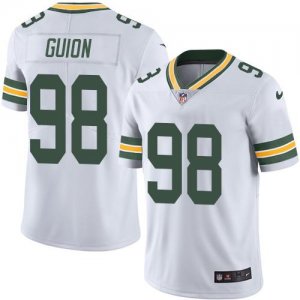 Nike Green Bay Packers #98 Letroy Guion White Mens Stitched NFL Limited Rush Jersey