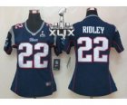 2015 Super Bowl XLIX nike women nfl jerseys new england patriots #22 stevan ridley blue