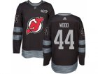 Men Adidas New Jersey Devils #44 Miles Wood Black 1917-2017 100th Anniversary Stitched NHL Jersey