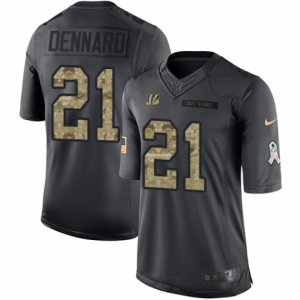 Mens Nike Cincinnati Bengals #21 Darqueze Dennard Limited Black 2016 Salute to Service NFL Jersey