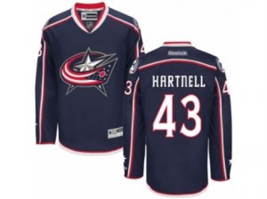 Mens Reebok Columbus Blue Jackets #43 Scott Hartnell Authentic Navy Blue Home NHL Jersey