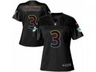 Women Nike Miami Dolphins #3 Andrew Franks Game Black Fashion NFL Jersey