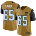 Mens Nike Jacksonville Jaguars #65 Brandon Linder Limited Gold Rush NFL Jersey