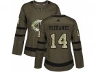 Women Adidas Montreal Canadiens #14 Tomas Plekanec Green Salute to Service Stitched NHL Jersey
