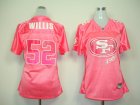 women nfl san francisco 49ers #52 willis pink[2011 fem fan]