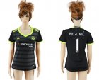 Womens Chelsea #1 Begovic Away Soccer Club Jersey