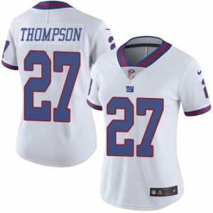 Women\'s Nike New York Giants #27 Darian Thompson Limited White Rush NFL Jersey