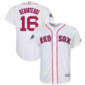 Red Sox #16 Andrew Benintendi White Youth 2018 World Series Cool Base Player Jersey