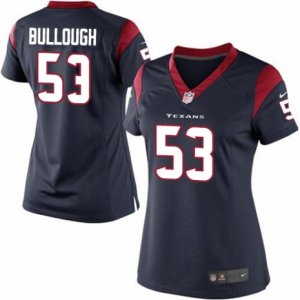 Women\'s Nike Houston Texans #53 Max Bullough Limited Navy Blue Team Color NFL Jersey
