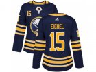 Women Adidas Buffalo Sabres #15 Jack Eichel Navy Blue Home Authentic Stitched NHL Jersey