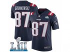 Youth Nike New England Patriots #87 Rob Gronkowski Limited Navy Blue Rush Vapor Untouchable Super Bowl LII NFL Jersey