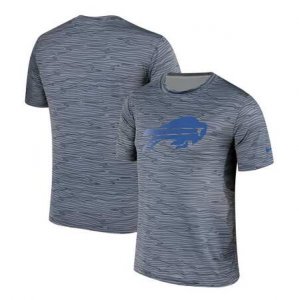 Men\'s Buffalo Bills Nike Gray Black Striped Logo Performance T-Shirt