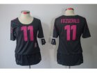 Nike Womens Arizona Cardicals #11 Larry Fitzgerald grey Jerseys[breast cancer awareness]