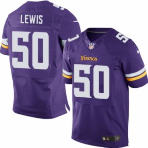 Men\'s Nike Minnesota Vikings #50 Travis Lewis Elite Purple Team Color NFL Jersey