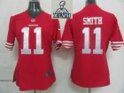 2013 Super Bowl XLVII Women NEW San Francisco 49ers 11 Smith Red jerseys