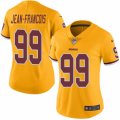 Women's Nike Washington Redskins #99 Ricky Jean-Francois Limited Gold Rush NFL Jersey