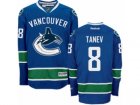 Mens Reebok Vancouver Canucks #8 Christopher Tanev Authentic Navy Blue Home NHL Jersey