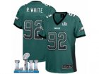 Women Nike Philadelphia Eagles #92 Reggie White Elite Midnight Green Drift Fashion Super Bowl LII NFL Jersey