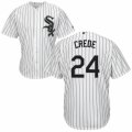 Men's Majestic Chicago White Sox #24 Joe Crede Authentic White Home Cool Base MLB Jersey