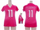 Nike Women NFL Arizona Cardicals #11 Larry Fitzgerald pink jerseys[draft him ii top]