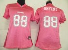 women nfl dallas cowboys #88 bryant pink[2011 fem fan]