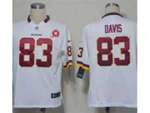 Nike NFL Washington Redskins #83 Fred Davis White Jerseys W 80TH Patch(Game)