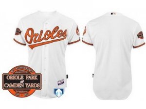 mlb Baltimore Orioles Blank white Cool Base[20th Anniversary Patch]